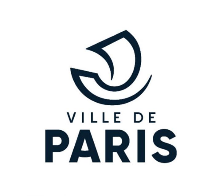 Logo officiel de la Ville de Paris représentant un bateau stylisé noir avec l'inscription Ville de Paris.